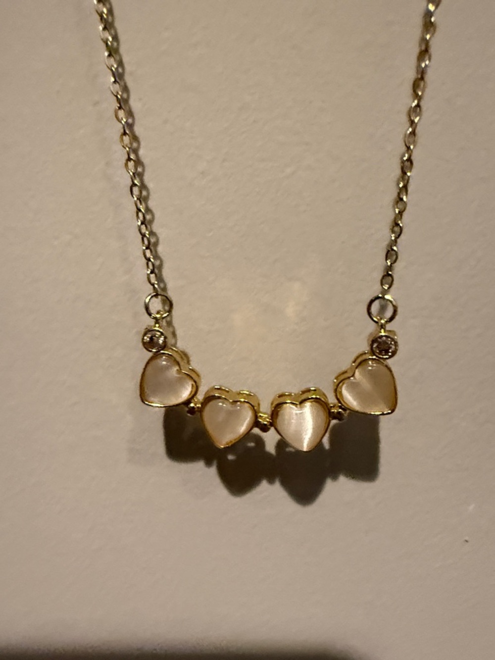 N7. 18K Gold Plated - Crystal - Love Two Way Necklace - New! No Cancels